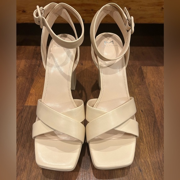 Marc Fisher LTD Women's Faril Light Pink Tan Platform Heeled Sandal Sz 11 - Picture 1 of 7